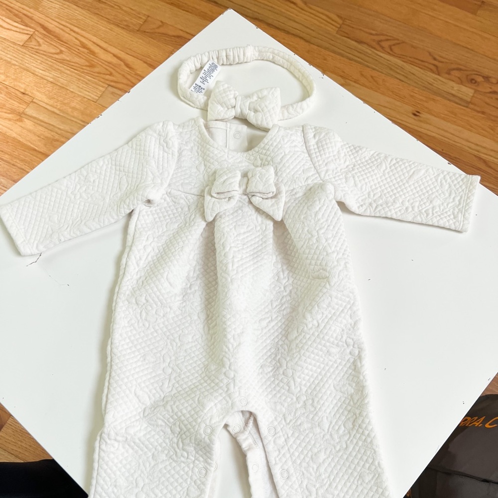 NWOT Janie and Jack Baby Romper & Headband